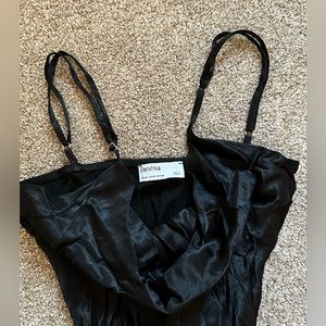 Brand: Bershka Style: Satin Mini Cami Dress Color: Black Size: M